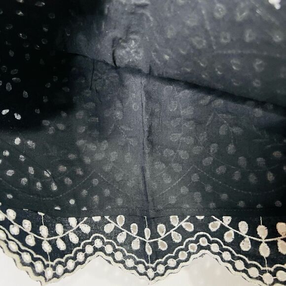 LOFT Black White Embroidered Lace Pattern Skirt NWT! - Picture 2 of 9